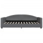 vidaXL Sofá cama con colchón tela gris oscuro 100x200 cm