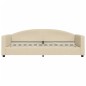 vidaXL Sofá cama con colchón tela crema 90x200 cm vidaXL Sofá cama con colchón tela crema 90x200 cm