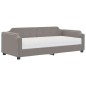 vidaXL Sofá cama con colchón tela gris taupe 100x200 cm