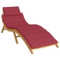 vidaXL Cojín de tumbona de tela Oxford rojo tinto 186x58x3 cm vidaXL Cojín de tumbona de tela Oxford rojo tinto 186x58x3 cm