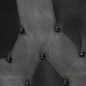 vidaXL Mecedora de cuero auténtico y lona negra