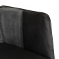 vidaXL Mecedora de cuero auténtico y lona negra