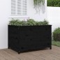 vidaXL Arriate elevado de jardín madera de pino negro 119,5x82,5x78 cm vidaXL Arriate elevado de jardín madera de pino negro 119,5x82,5x78 cm