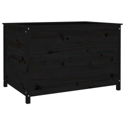 vidaXL Arriate elevado de jardín madera de pino negro 119,5x82,5x78 cm