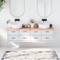 vidaXL Encimera baño madera maciza tratada marrón claro 180x30x(2-6)cm vidaXL Encimera baño madera maciza tratada marrón claro 180x30x(2-6)cm