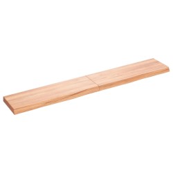 vidaXL Encimera baño madera maciza tratada marrón claro 180x30x(2-6)cm