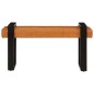 vidaXL Banco piel de cabra auténtica negro y marrón 110 cm vidaXL Banco piel de cabra auténtica negro y marrón 110 cm