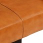 vidaXL Banco piel de cabra auténtica negro y marrón 110 cm vidaXL Banco piel de cabra auténtica negro y marrón 110 cm