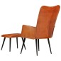 vidaXL Sillón orejero con reposapiés cuero auténtico marrón vidaXL Sillón orejero con reposapiés cuero auténtico marrón