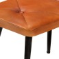 vidaXL Sillón orejero con reposapiés cuero auténtico marrón vidaXL Sillón orejero con reposapiés cuero auténtico marrón