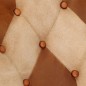 vidaXL Mecedora con taburete cuero auténtico y lona marrón vidaXL Mecedora con taburete cuero auténtico y lona marrón