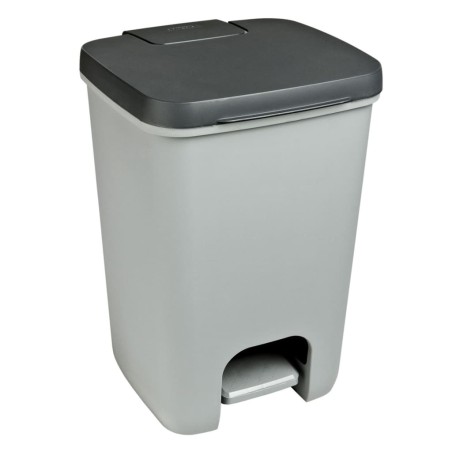 Curver Papelera de pedal Essentials gris claro 20 L