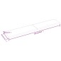 vidaXL Encimera de baño madera maciza sin tratar 220x40x(2-6) cm vidaXL Encimera de baño madera maciza sin tratar 220x40x(2-6) cm