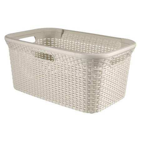 Curver Cesto de la ropa sucia Style blanco vintage 45 L