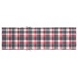 vidaXL Cojín de tumbona de tela Oxford a cuadros rojo 200x60x3 cm