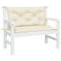 vidaXL Cojines de banco de jardín 2 uds blanco crema 100x50x7 cm vidaXL Cojines de banco de jardín 2 uds blanco crema 100x50x7 cm