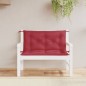 vidaXL Cojines de banco de jardín 2 uds rojo tinto 100x50x7 cm vidaXL Cojines de banco de jardín 2 uds rojo tinto 100x50x7 cm