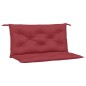 vidaXL Cojines de banco de jardín 2 uds rojo tinto 100x50x7 cm vidaXL Cojines de banco de jardín 2 uds rojo tinto 100x50x7 cm