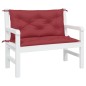 vidaXL Cojines de banco de jardín 2 uds rojo tinto 100x50x7 cm vidaXL Cojines de banco de jardín 2 uds rojo tinto 100x50x7 cm