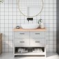 vidaXL Encimera de baño madera maciza sin tratar 100x30x(2-6) cm vidaXL Encimera de baño madera maciza sin tratar 100x30x(2-6) cm
