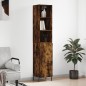 vidaXL Aparador de madera contrachapada roble ahumado 34,5x34x180 cm vidaXL Aparador de madera contrachapada roble ahumado 34,5x34x180 cm