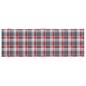 vidaXL Cojín de tumbona de tela Oxford a cuadros rojo 186x58x3 cm