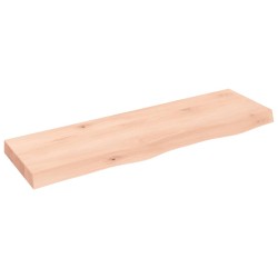 vidaXL Encimera de baño madera maciza sin tratar 100x30x(2-6) cm