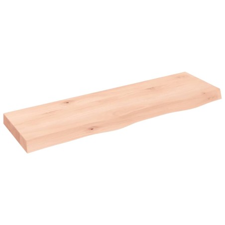 vidaXL Encimera de baño madera maciza sin tratar 100x30x(2-6) cm