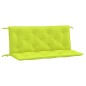 vidaXL Cojines de banco de jardín 2 uds verde brillante 120x50x7 cm