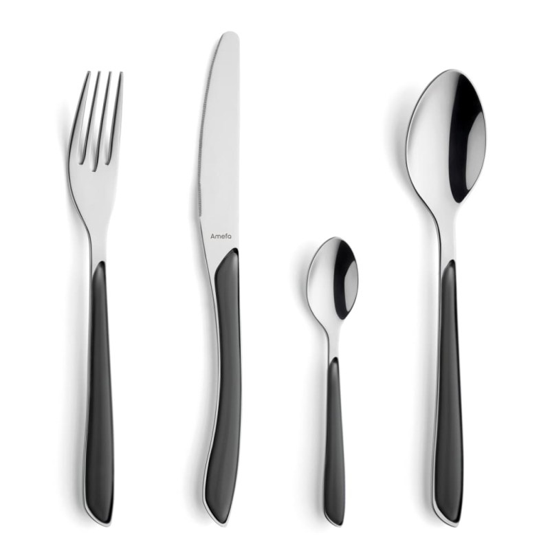 Amefa Cubertería de 24 piezas modelo gris pizarra Amefa Cubertería de 24 piezas modelo gris pizarra