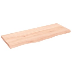vidaXL Encimera de baño madera maciza sin tratar 100x40x(2-4) cm