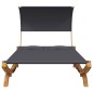 vidaXL Tumbona con dosel madera curvada gris antracita 165x203x126 cm vidaXL Tumbona con dosel madera curvada gris antracita 165x203x126 cm