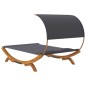 vidaXL Tumbona con dosel madera curvada gris antracita 165x203x126 cm vidaXL Tumbona con dosel madera curvada gris antracita 165x203x126 cm