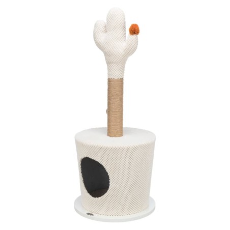 TRIXIE Cueva de peluche para gatos con cactus crema 36x84 cm