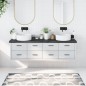 vidaXL Encimera baño madera maciza tratada gris oscuro 180x30x(2-6) cm vidaXL Encimera baño madera maciza tratada gris oscuro 180x30x(2-6) cm