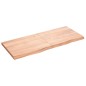 vidaXL Encimera baño madera maciza tratada marrón claro 120x50x(2-4)cm vidaXL Encimera baño madera maciza tratada marrón claro 120x50x(2-4)cm