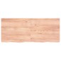 vidaXL Encimera baño madera maciza tratada marrón claro 120x50x(2-4)cm vidaXL Encimera baño madera maciza tratada marrón claro 120x50x(2-4)cm