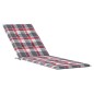 vidaXL Cojín para tumbona estampado a cuadros rojos (75+105)x50x3 cm vidaXL Cojín para tumbona estampado a cuadros rojos (75+105)x50x3 cm