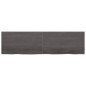 vidaXL Encimera baño madera maciza tratada gris oscuro 220x60x(2-4) cm vidaXL Encimera baño madera maciza tratada gris oscuro 220x60x(2-4) cm