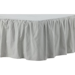 Venture Home Faldón de cama Pixy algodón gris claro 200x180 cm