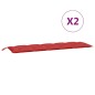 vidaXL Cojines de banco de jardín 2 uds tela Oxford rojo 180x50x7 cm vidaXL Cojines de banco de jardín 2 uds tela Oxford rojo 180x50x7 cm