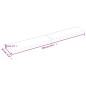 vidaXL Encimera baño madera maciza tratada gris oscuro 200x30x(2-6) cm