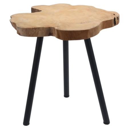 H&S Collection Mesa auxiliar de teca 40 cm