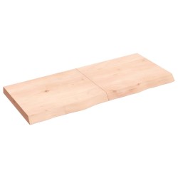 vidaXL Encimera de baño madera maciza sin tratar 120x50x(2-6) cm