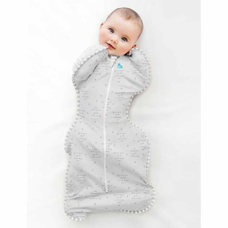 Love to Dream Saco de bebé Swaddle Up Lite Stage 1 texto gris M