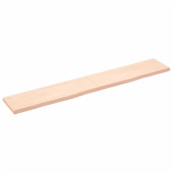 vidaXL Encimera de baño madera maciza sin tratar 180x30x(2-4) cm