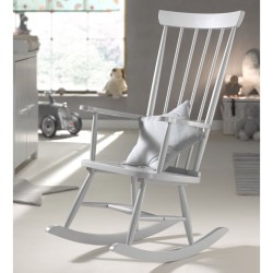 Vipack Silla mecedora Rocky madera gris
