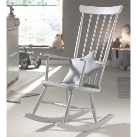 Vipack Silla mecedora Rocky madera gris