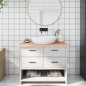 vidaXL Encimera de baño madera maciza sin tratar 100x60x2 cm vidaXL Encimera de baño madera maciza sin tratar 100x60x2 cm