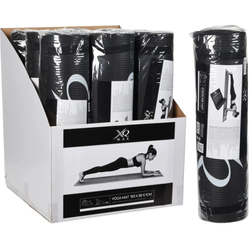 XQ Max Esterilla de yoga negra 183x58x1 cm XQ Max Esterilla de yoga negra 183x58x1 cm